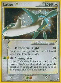 Latios ★ Rare Holo Star card from EX Deoxys