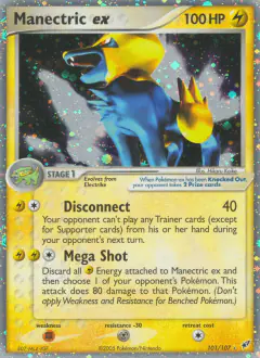 Manectric ex Rare Holo EX card from EX Deoxys