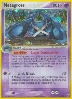Metagross Rare Holo card from EX Deoxys