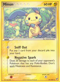 Minun Uncommon card from EX Deoxys