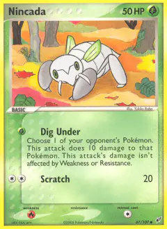 Nincada Common card from EX Deoxys