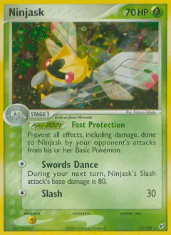 Ninjask Rare Holo card from EX Deoxys