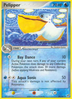Pelipper Rare card from EX Deoxys