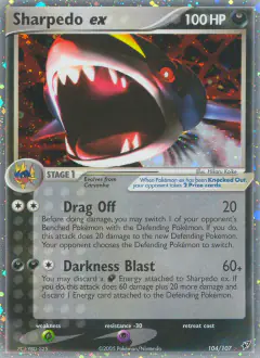 Sharpedo ex Rare Holo EX card from EX Deoxys