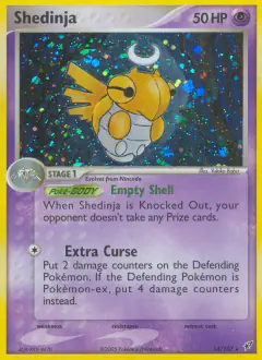 Shedinja Rare Holo card from EX Deoxys