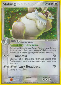Slaking Rare Holo card from EX Deoxys