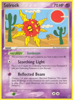 Solrock Uncommon card from EX Deoxys