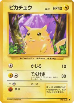 Pikachu Common card from Expansion Pack