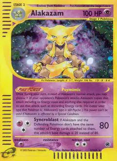 Alakazam Rare Holo card from Expedition Base Set