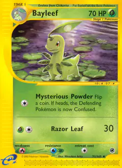 Bayleef Uncommon card from Expedition Base Set