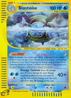 Blastoise Rare Holo card from Expedition Base Set