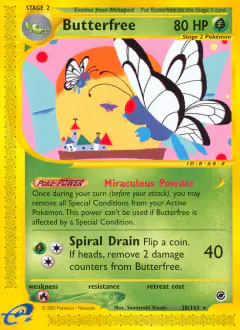 Butterfree Rare card from Expedition Base Set