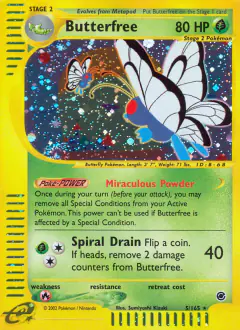 Butterfree Rare Holo card from Expedition Base Set