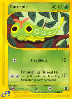 Caterpie Common card from Expedition Base Set