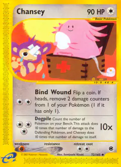 Chansey Uncommon card from Expedition Base Set