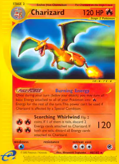Charizard Rare card from Expedition Base Set