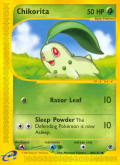 Chikorita Common card from Expedition Base Set