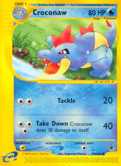 Croconaw Uncommon card from Expedition Base Set