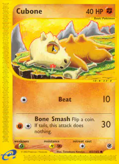 Cubone Common card from Expedition Base Set