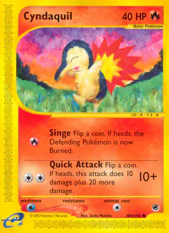 Cyndaquil Common card from Expedition Base Set