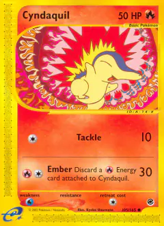 Cyndaquil Common card from Expedition Base Set
