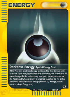 Darkness Energy Rare card from Expedition Base Set