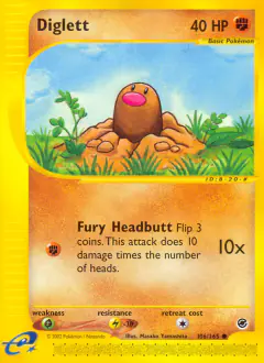 Diglett Common card from Expedition Base Set