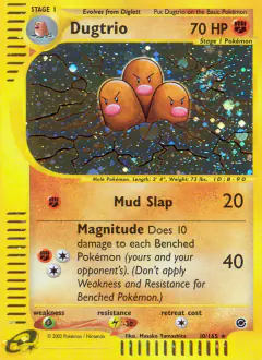 Dugtrio Rare Holo card from Expedition Base Set