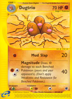 Dugtrio Rare card from Expedition Base Set