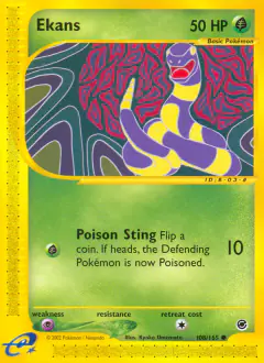 Ekans Common card from Expedition Base Set