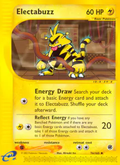 Electabuzz Uncommon card from Expedition Base Set