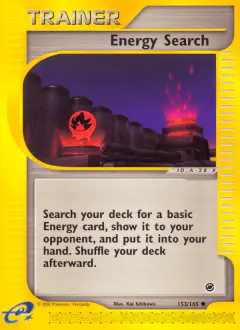 Energy Search Common card from Expedition Base Set