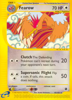 Fearow Rare card from Expedition Base Set