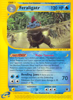 Feraligatr Rare card from Expedition Base Set