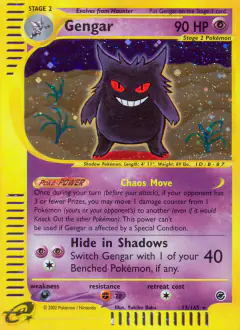 Gengar Rare Holo card from Expedition Base Set