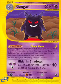 Gengar Rare card from Expedition Base Set