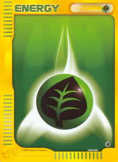 Grass Energy Common card from Expedition Base Set