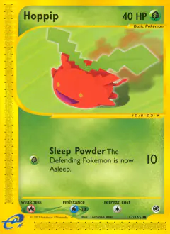 Hoppip Common card from Expedition Base Set