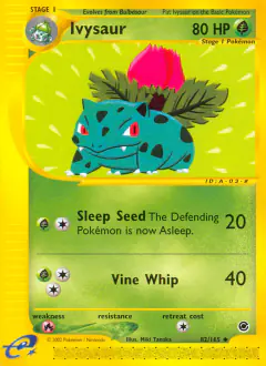 Ivysaur Uncommon card from Expedition Base Set