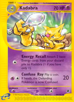 Kadabra Uncommon card from Expedition Base Set