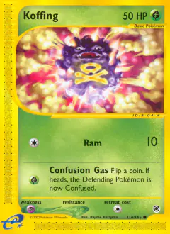 Koffing Common card from Expedition Base Set