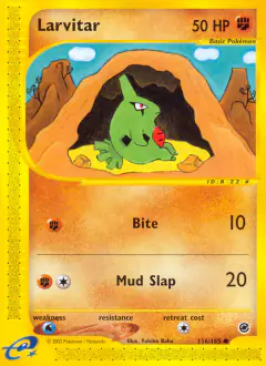 Larvitar Common card from Expedition Base Set