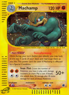 Machamp Rare Holo card from Expedition Base Set