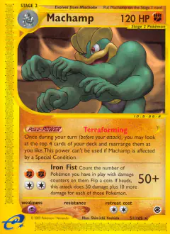 Machamp Rare card from Expedition Base Set