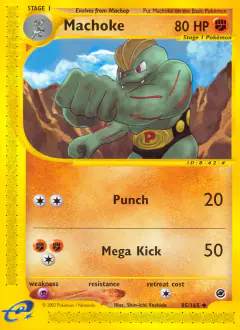Machoke Uncommon card from Expedition Base Set