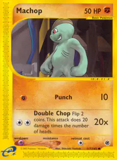 Machop Common card from Expedition Base Set