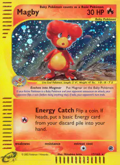 Magby Rare Holo card from Expedition Base Set