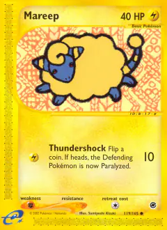 Mareep Common card from Expedition Base Set