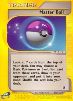 Master Ball Uncommon card from Expedition Base Set