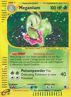 Meganium Rare Holo card from Expedition Base Set